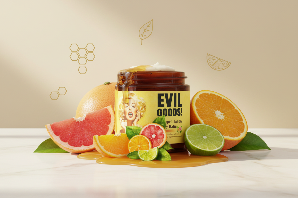 Evil Goods Whipped Tallow Honey Balm Banner